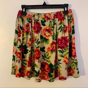Vibrant floral mini skirt